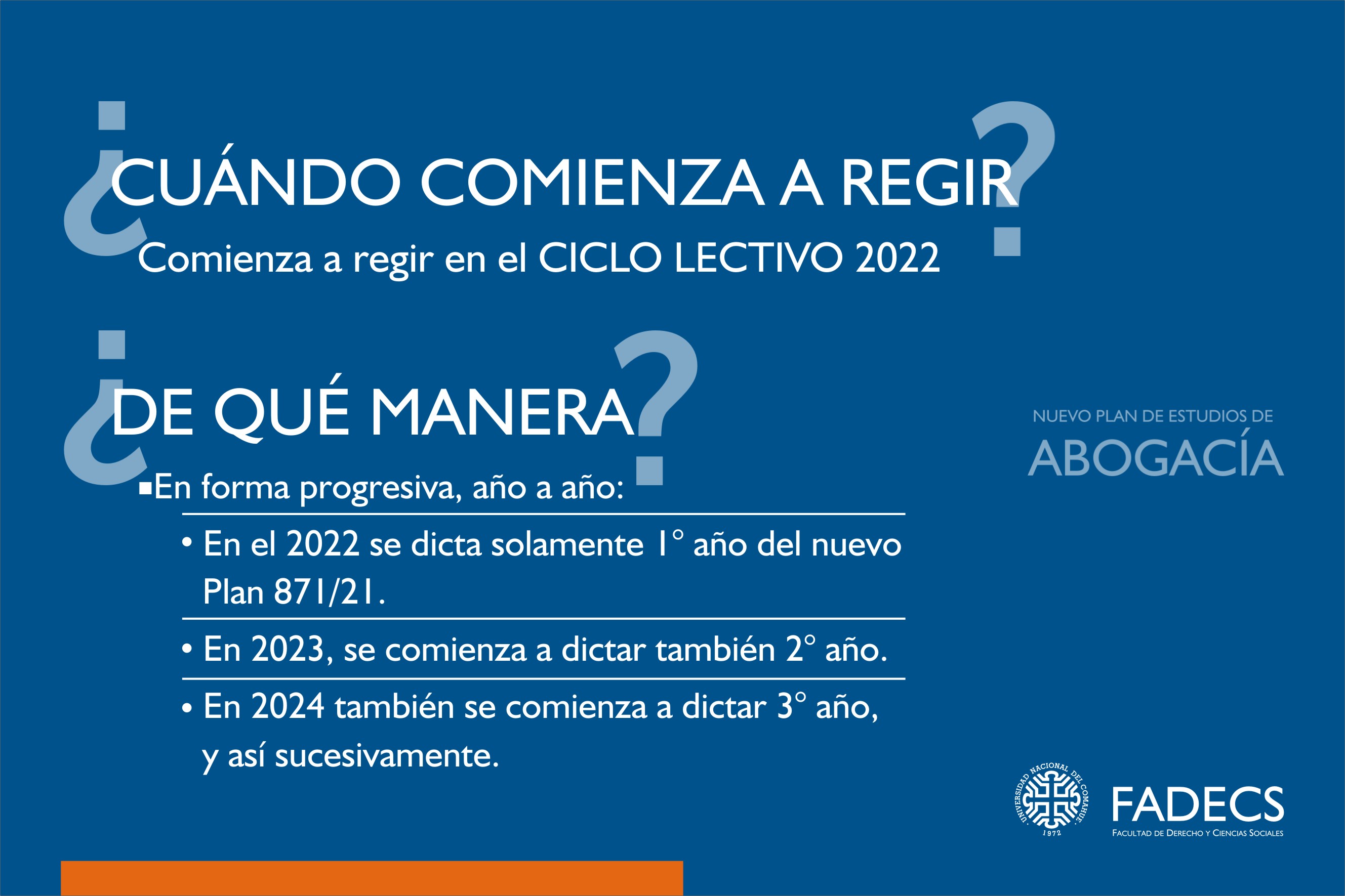 NUEVO PLAN DE ESTUDIOS DE ABOGACÍA